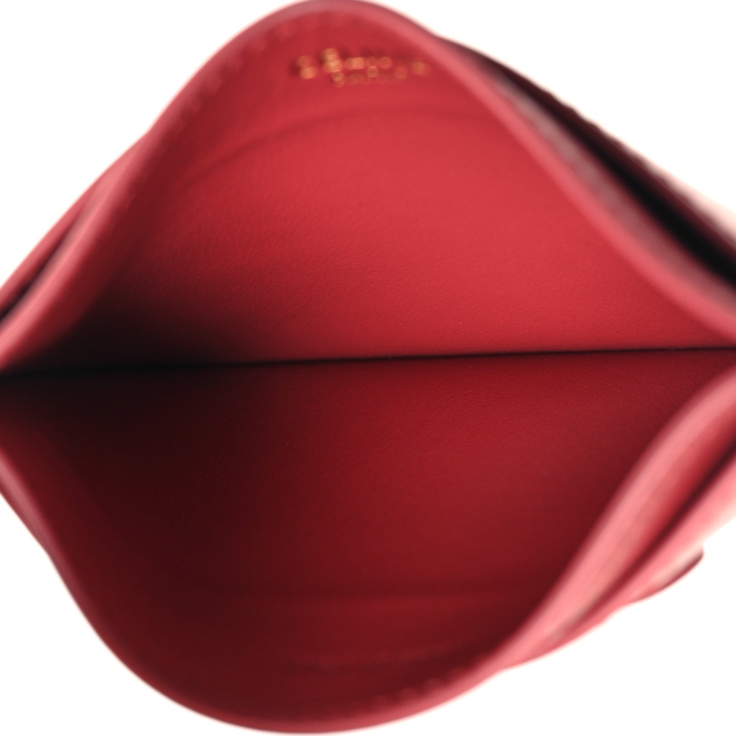 Smooth Calfskin Cuir Triomphe Card Holder Lipstick