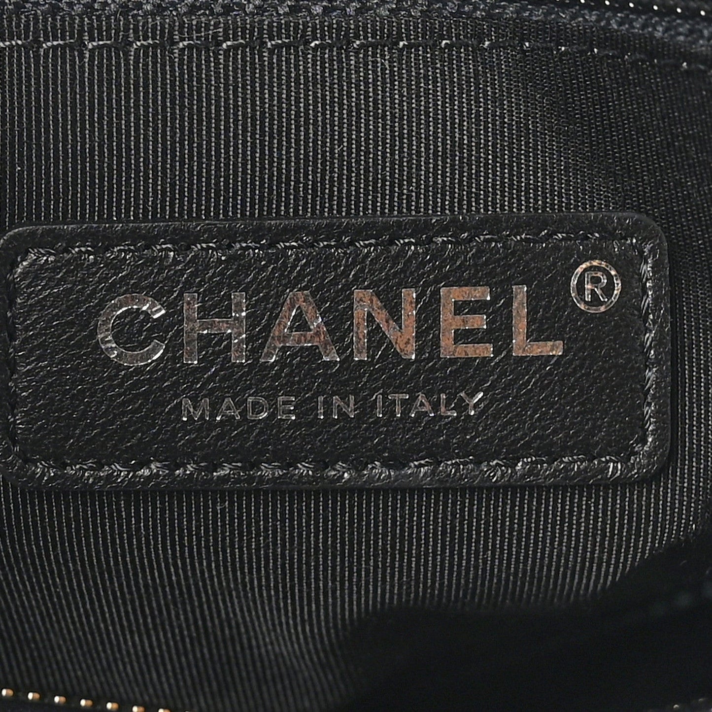 Iridescent Aged Calfskin Quilted Small Gabrielle Hobo Black