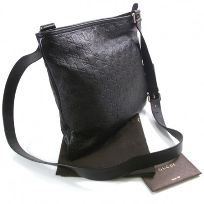 Gucci Guccissima Flat Messenger Bag Black 3 of 11