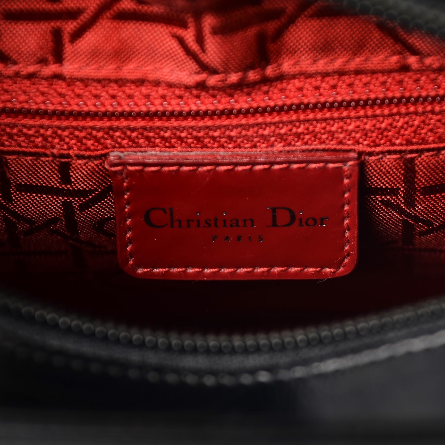 Christian Dior Patent Medium Lady Dior Black 7 of 8