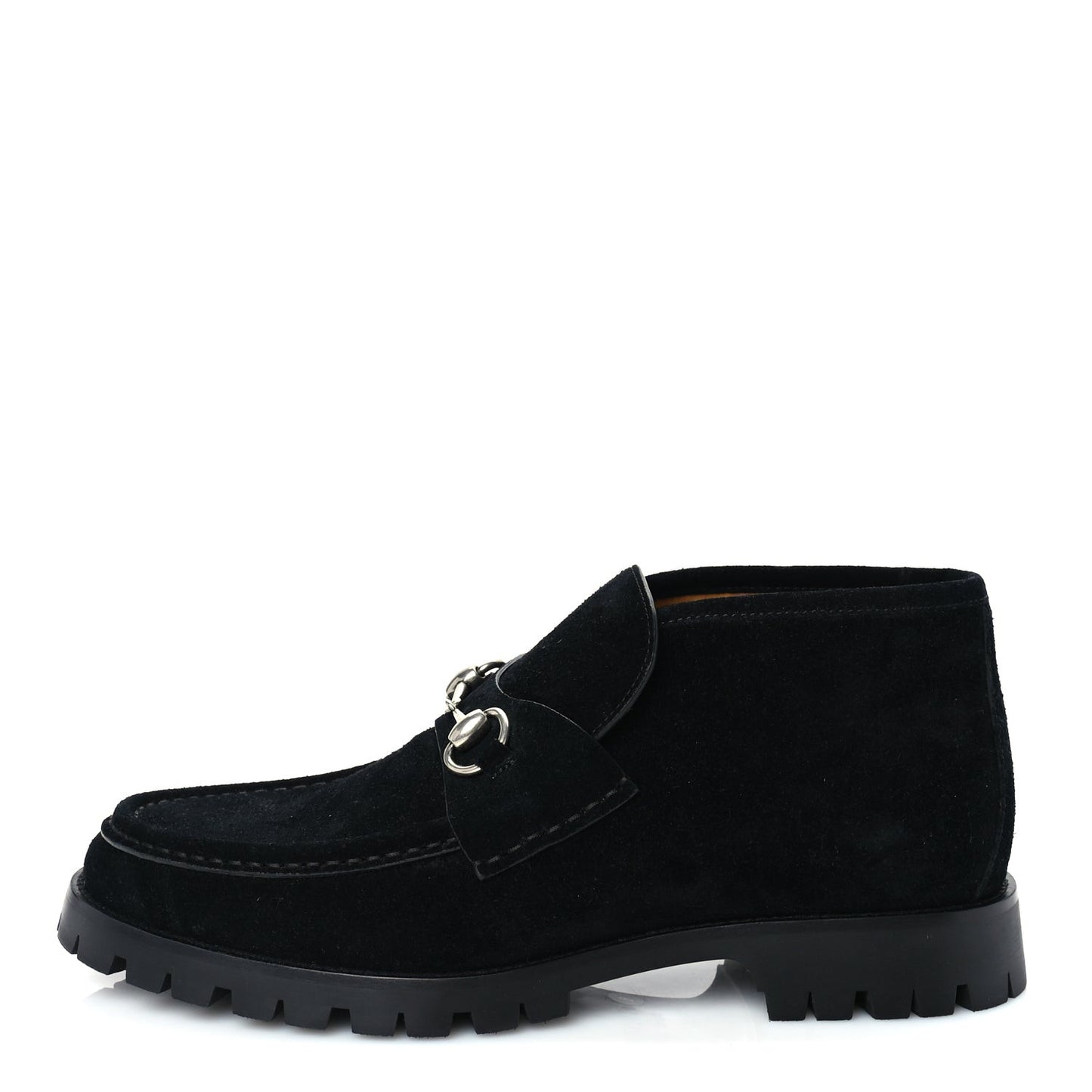 Suede Mens Horsebit Ankle Boots 8  Black