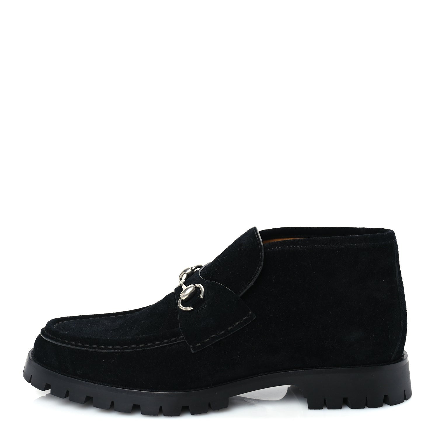 Gucci Suede Mens Horsebit Ankle Boots 8  Black 1 of 7