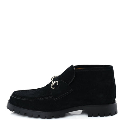 Gucci Suede Mens Horsebit Ankle Boots 8  Black 1 of 7