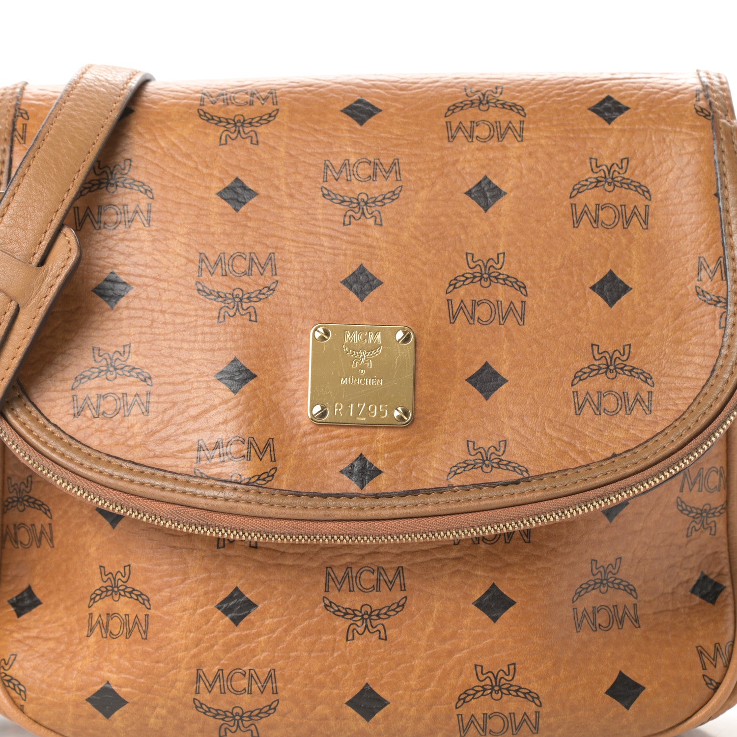 MCM Visetos Heritage Crossbody Cognac 8 of 14