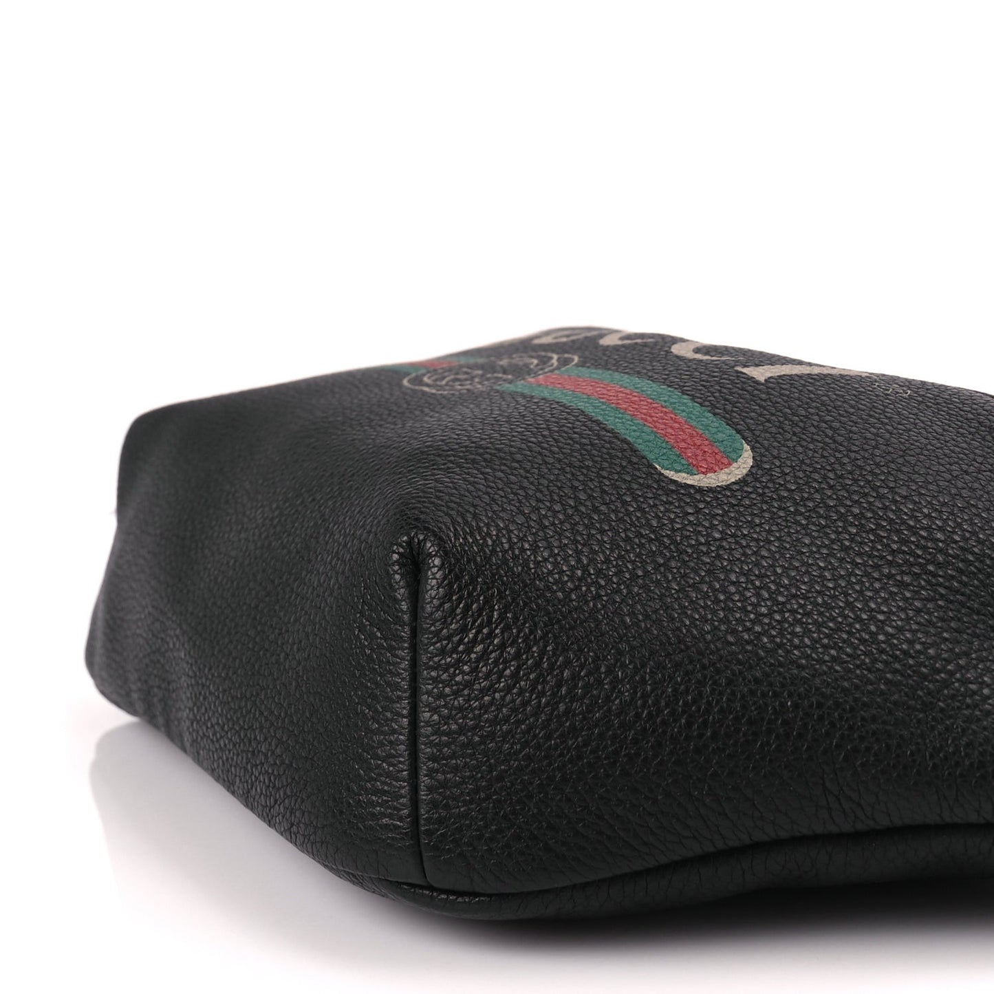 Grained Calfskin Logo Belt Bag Black