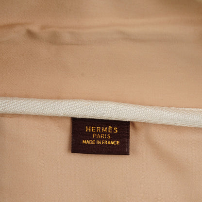 Hermes Taurillon Clemence Toile Victoria 50 Ecru Havane 6 of 17