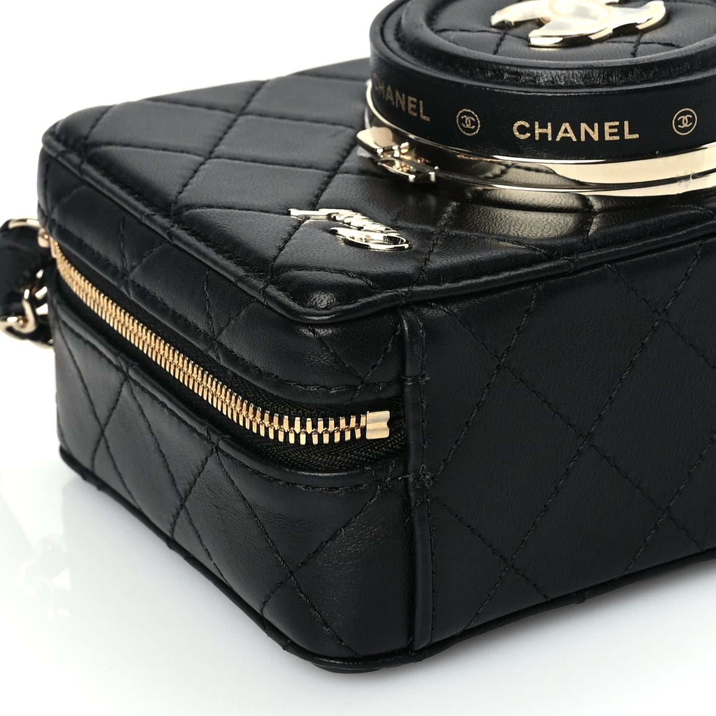 Lambskin Quilted Coco Click Bag Black