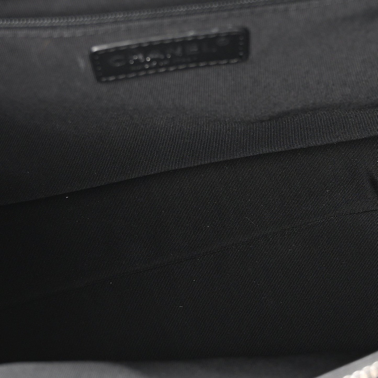 Lambskin Quilted Shopping Tote Black