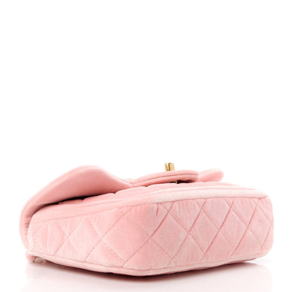 Chanel Velour Quilted Mini Double Frame Flap Rose 4 of 7