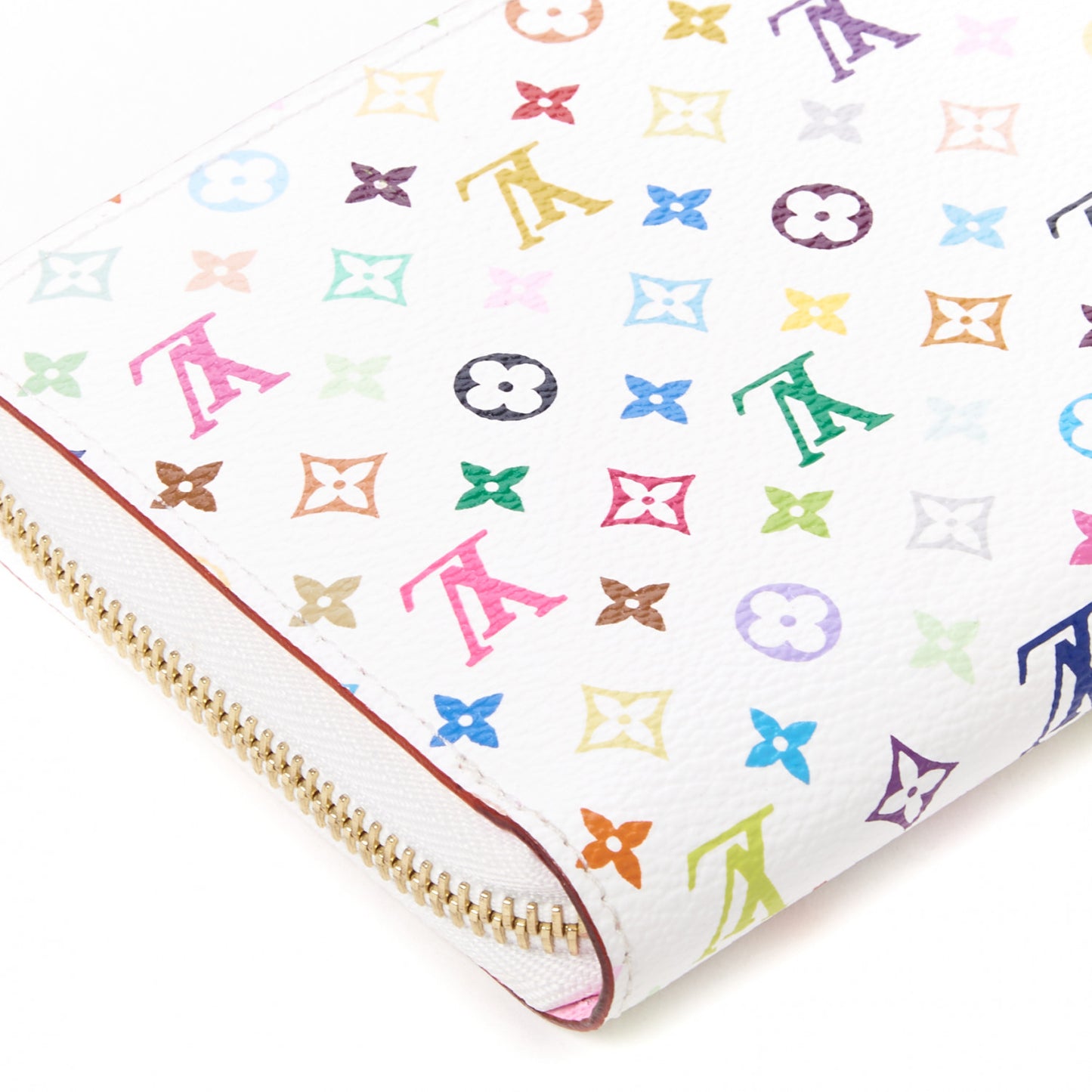 Monogram Multicolor Zippy Wallet White Litchi