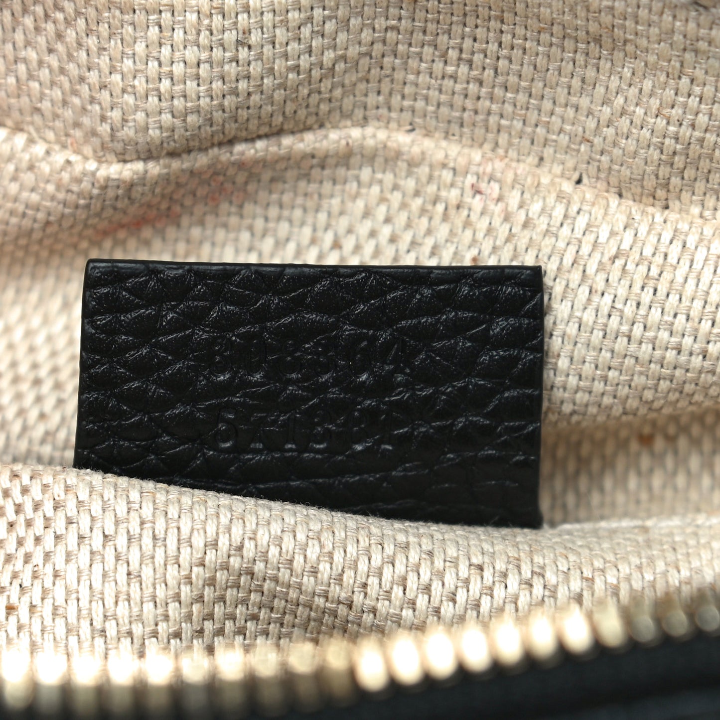 Pebbled Calfskin Small Soho Disco Bag Black