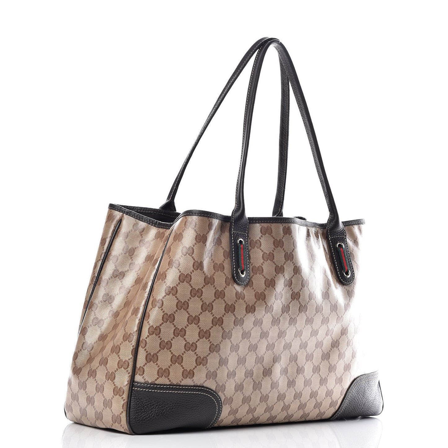 Crystal Monogram Large Princy Tote Dark Brown