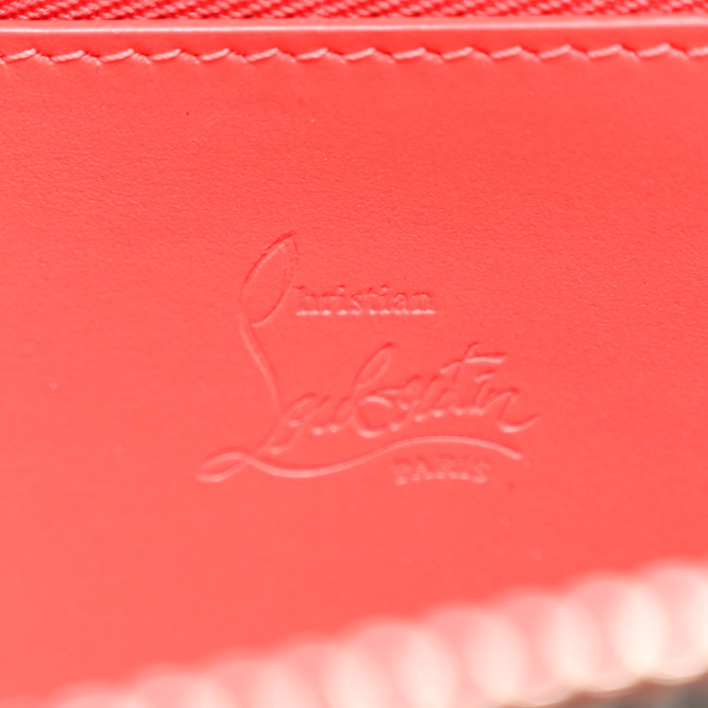 Denim Panettone Spiked Zip Around Wallet Black