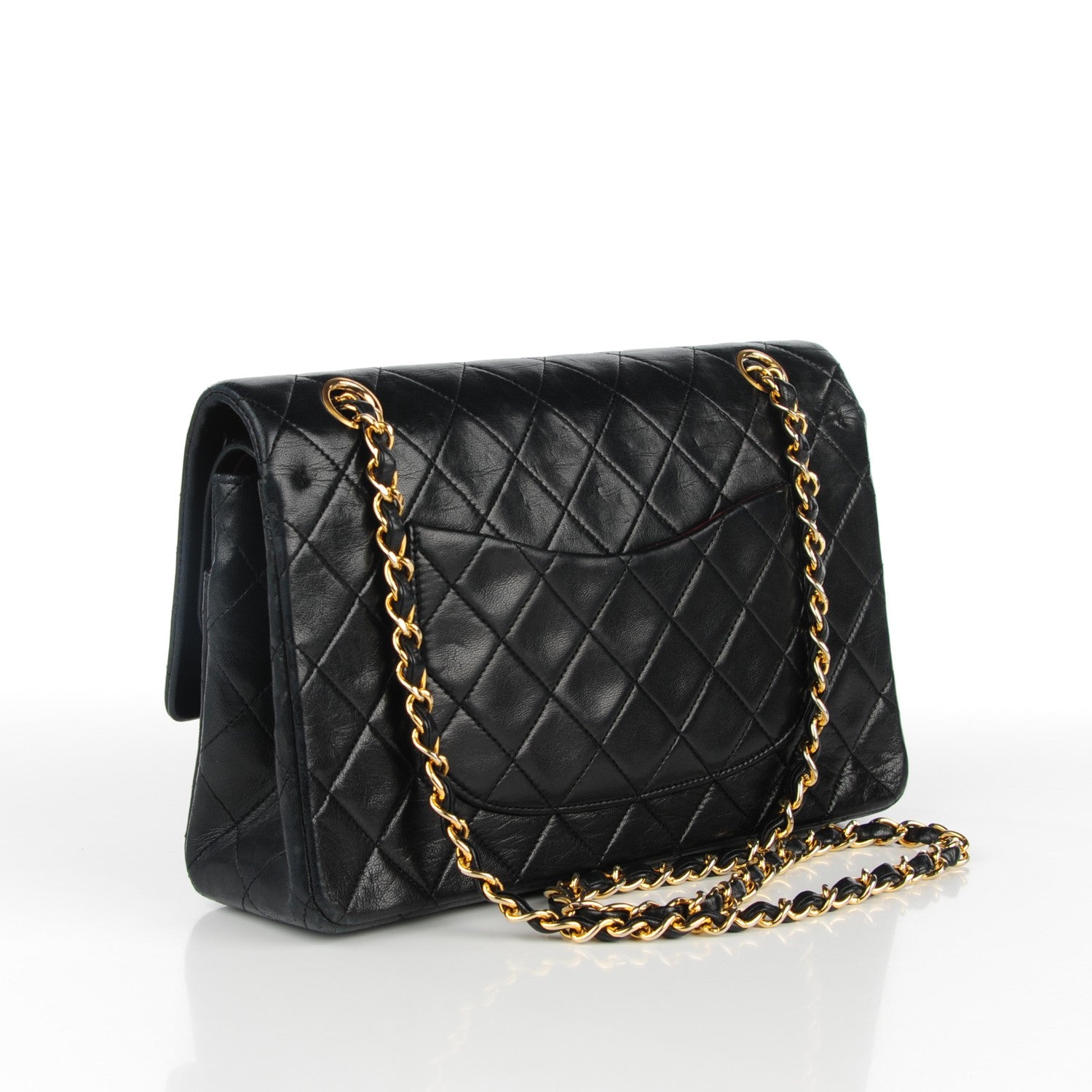 Chanel Lambskin Quilted Medium Double Flap Black 6 of 12