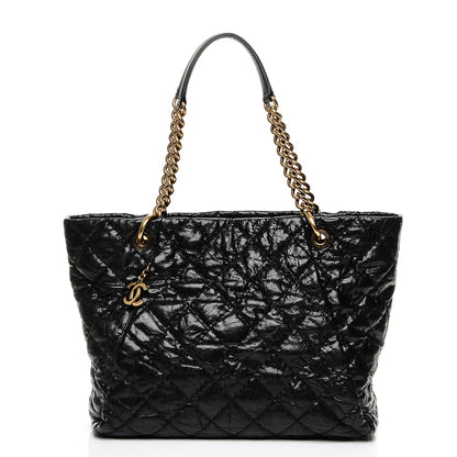 Chanel Glazed Caviar Large Coco Pleats Tote Black 1 of 7