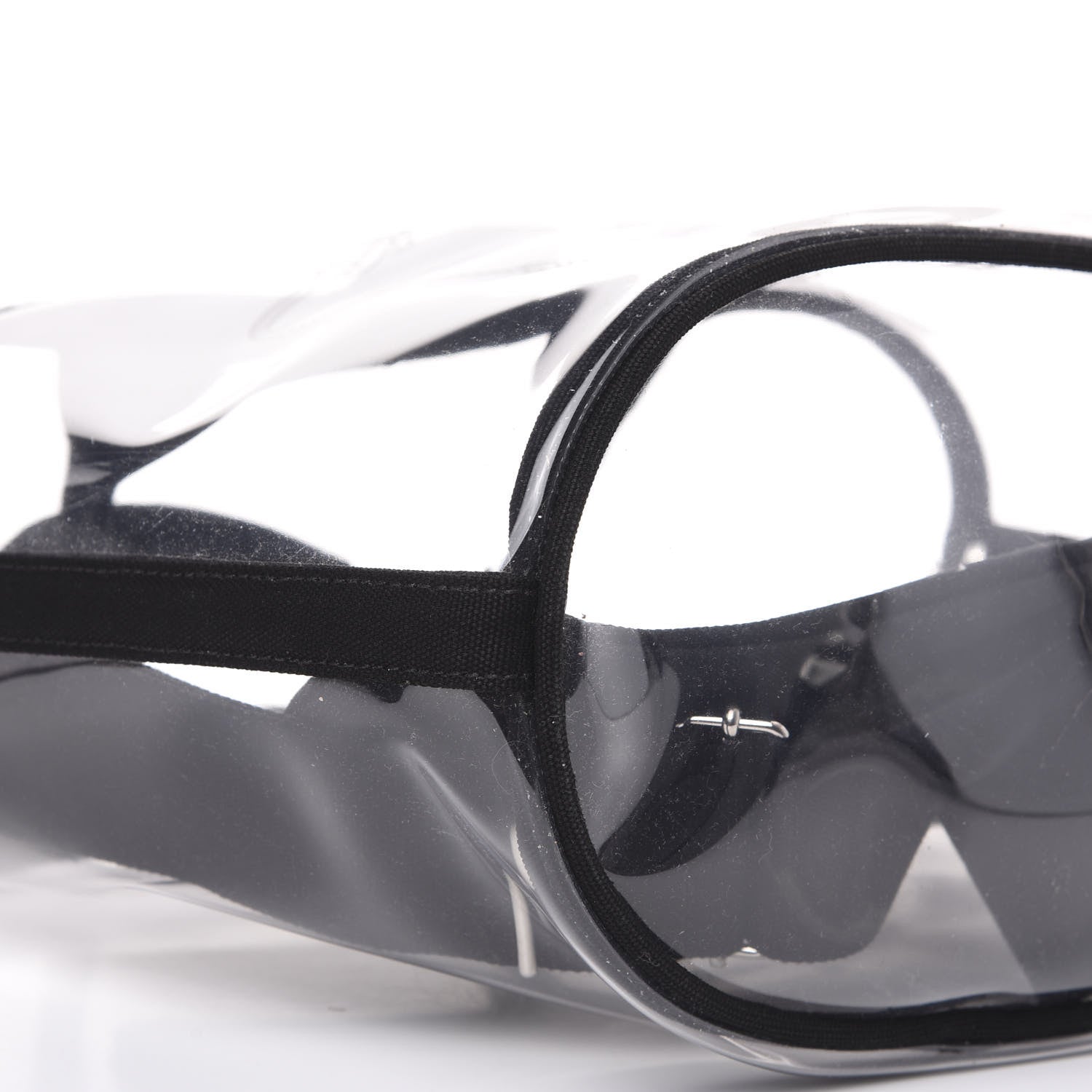 Prada Plexiglass Canapa Small Shopper Tote Black 6 of 7