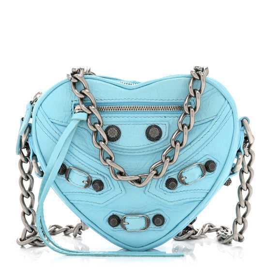 Agneau Arena Mini Le Cagole Heart Bag Blue