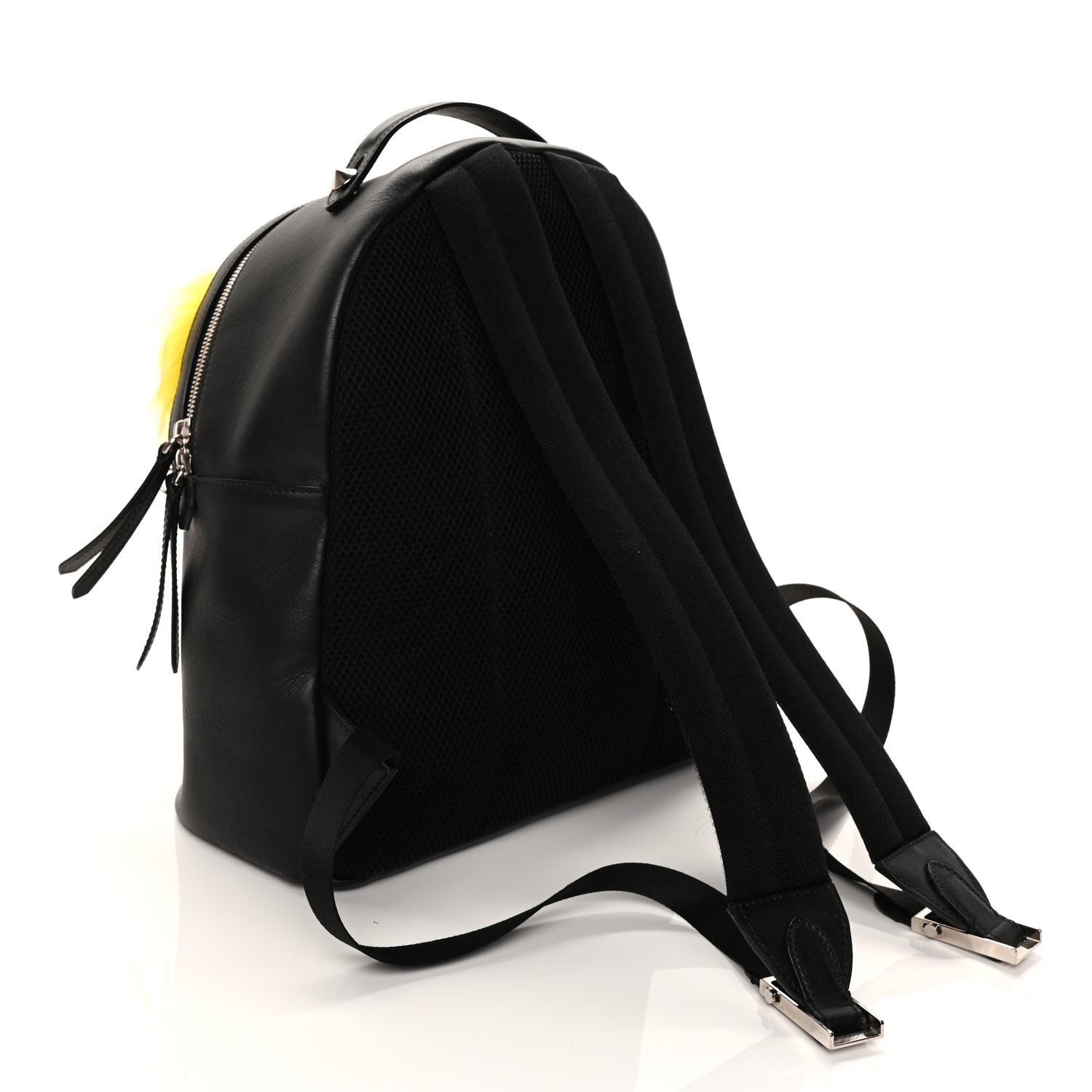 Fendi Vitello Dolce Fox Elaphe Ayers Hypnoteyes Large Backpack  Black Giallo Multicolor 2 of 8