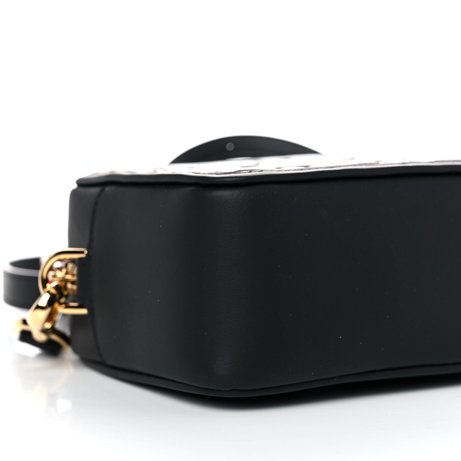 Fendi Vitello Century Bi-Color FF 1974 Embossed Mini Camera Case Maya Black 8 of 10
