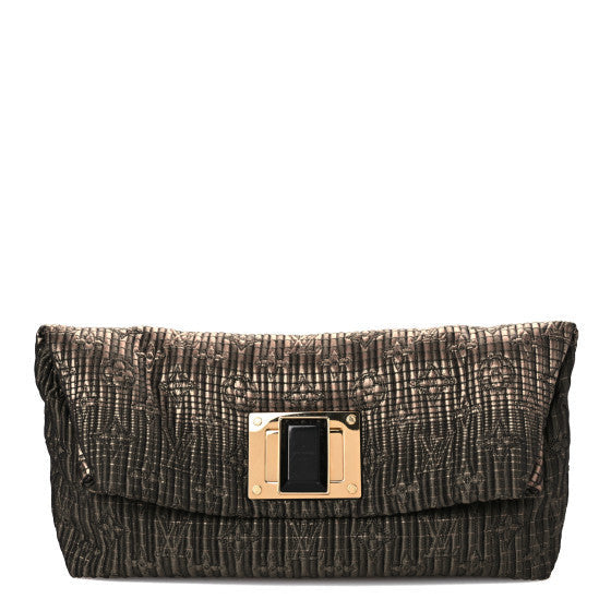 Jacquard Quilted Monogram Altair Clutch Bronze