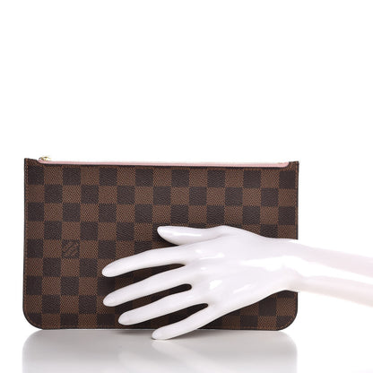Louis Vuitton Damier Ebene Neverfull MM GM Pochette Rose Ballerine 2 of 7