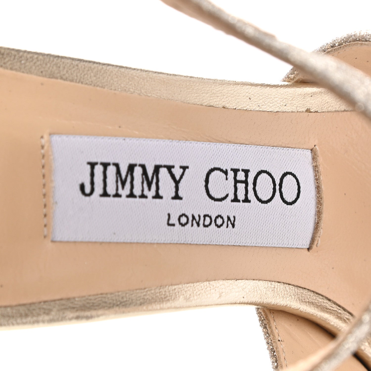 Jimmy Choo Dusty Glitter Emily 85 Sandals 36 Platinum Ice 6 of 10