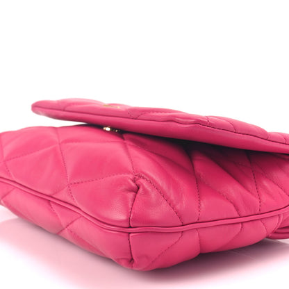 Saint Laurent Lambskin Quilted Le 57 Diamond Shoulder Bag Lipstick Fuschia 8 of 8