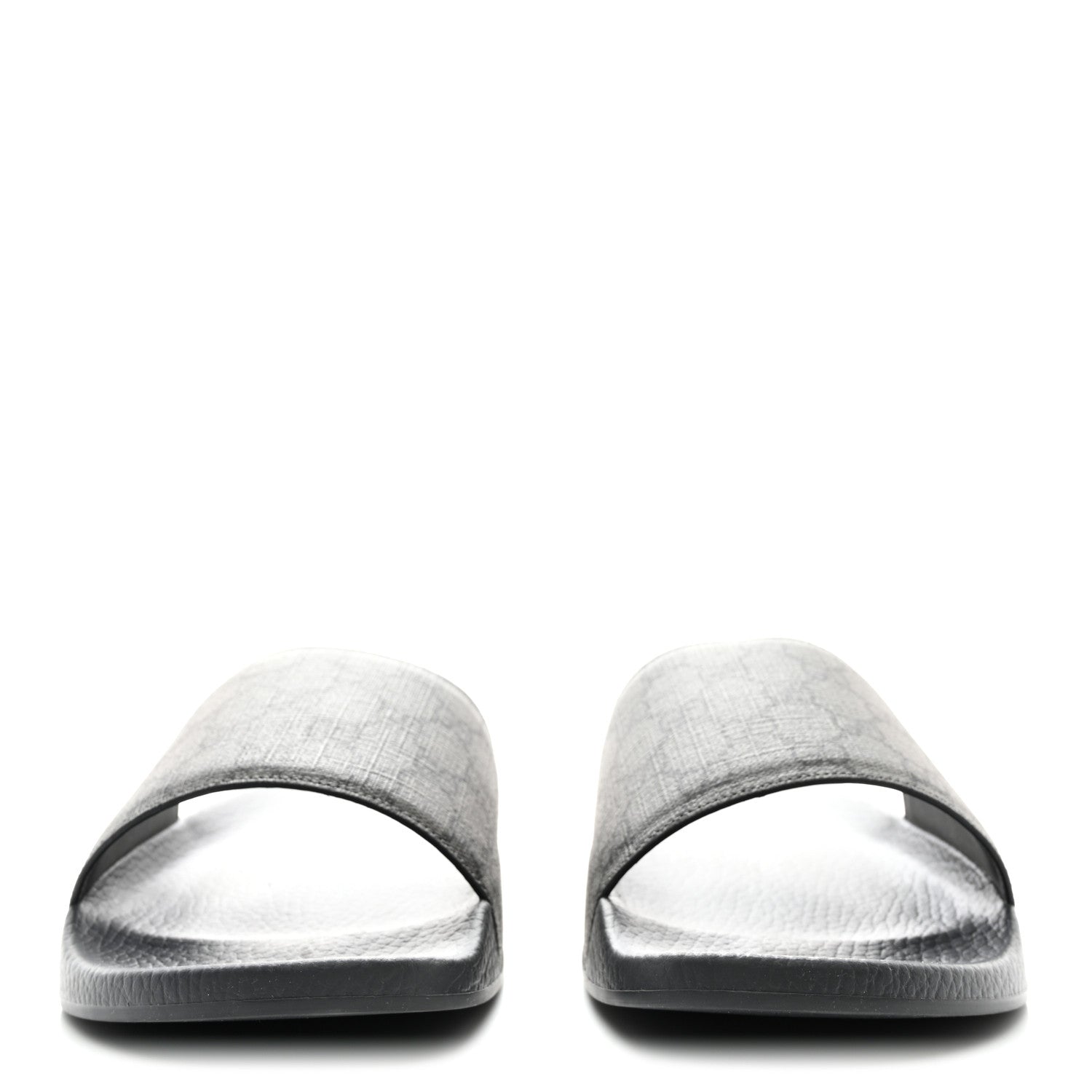 Gucci GG Supreme Monogram Mens Slide Sandals 12 Grey Black 2 of 9