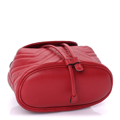 Gucci Calfskin Matelasse GG Marmont Flap Backpack Hibiscus Red 3 of 7
