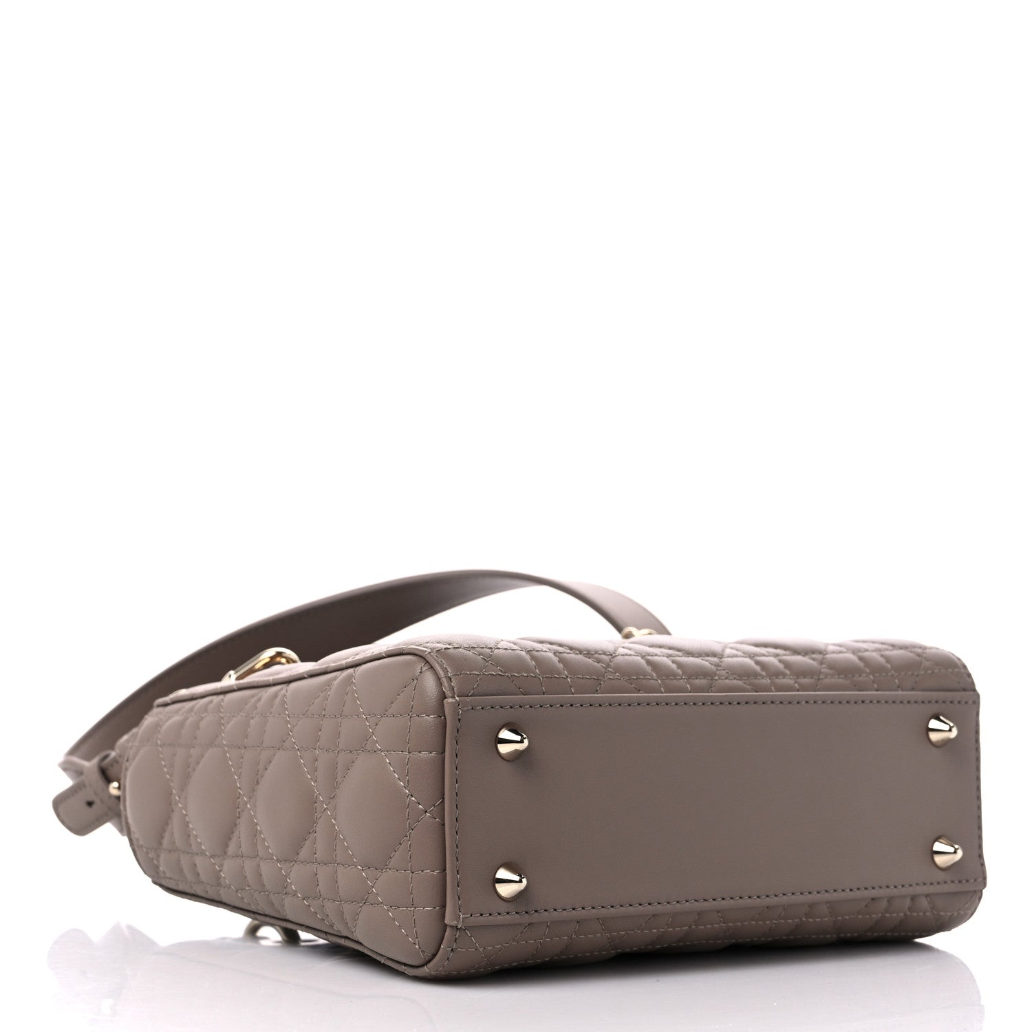 Christian Dior Lambskin Cannage Small My ABCDior Lady Dior Warm Taupe 4 of 8