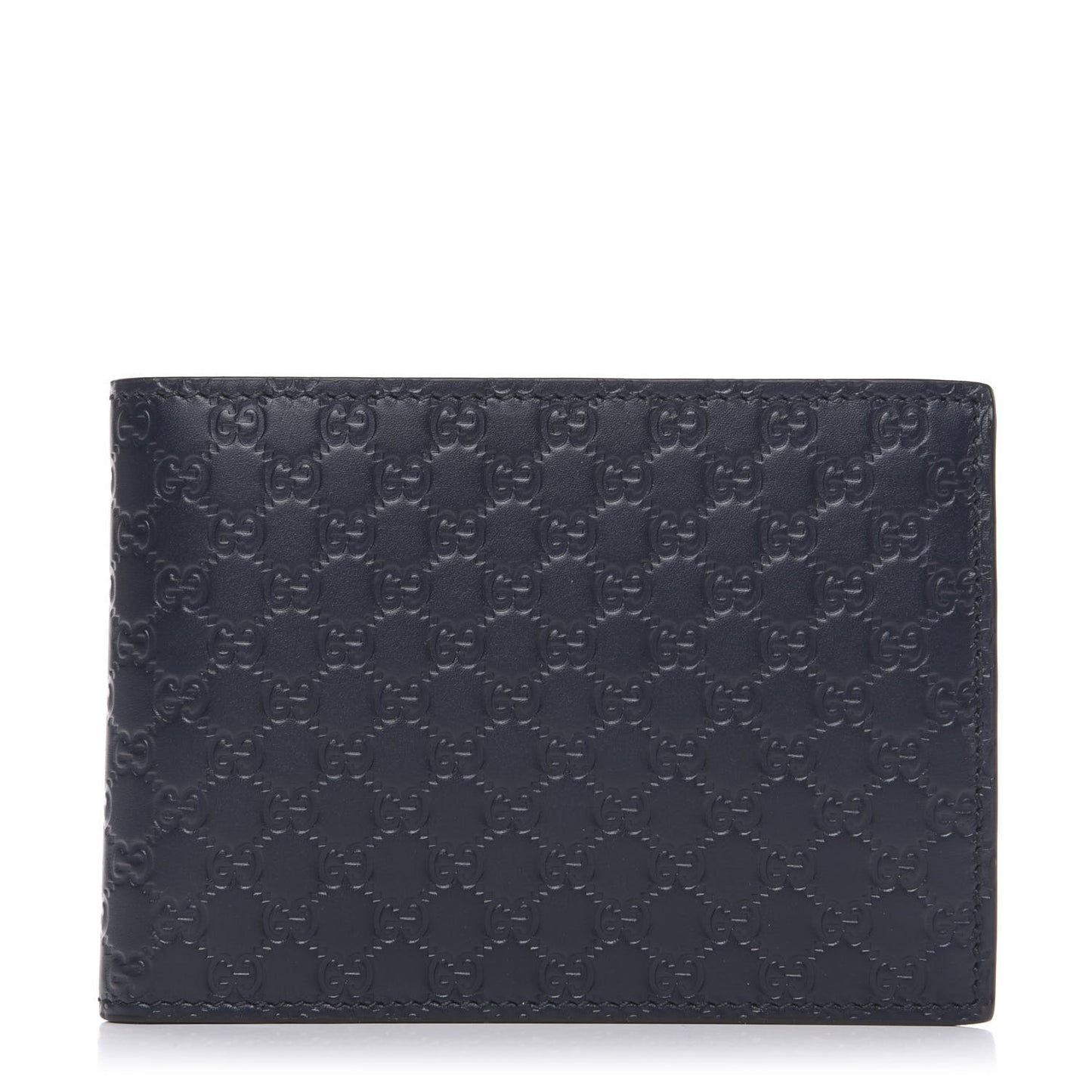 Microguccissima Bi-Fold Wallet Navy Blue