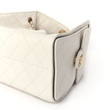 Chanel Caviar Quilted Small  25 Handbag White 9 of 9