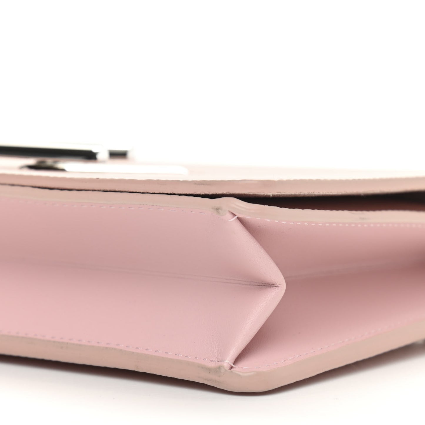 Epi Twist Belt Chain Wallet Rose Ballerine