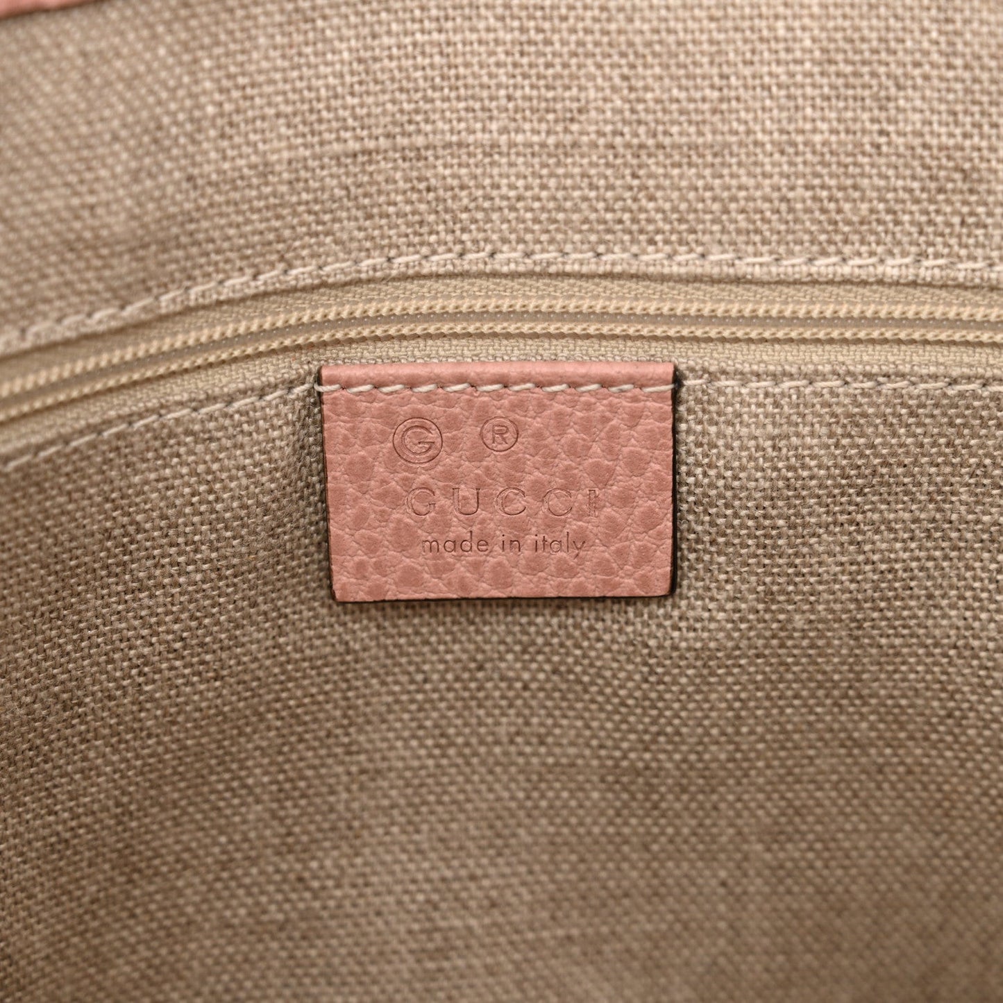 Dollar Calfskin GG Charm Satchel Soft Pink