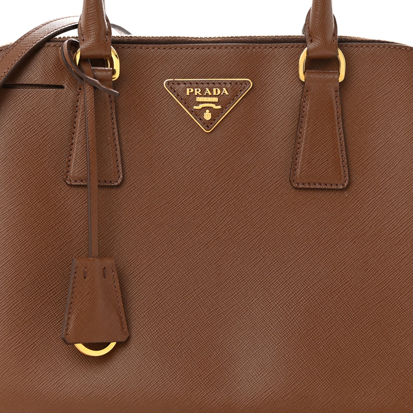 Saffiano Lux Medium Promenade Tote Cacao