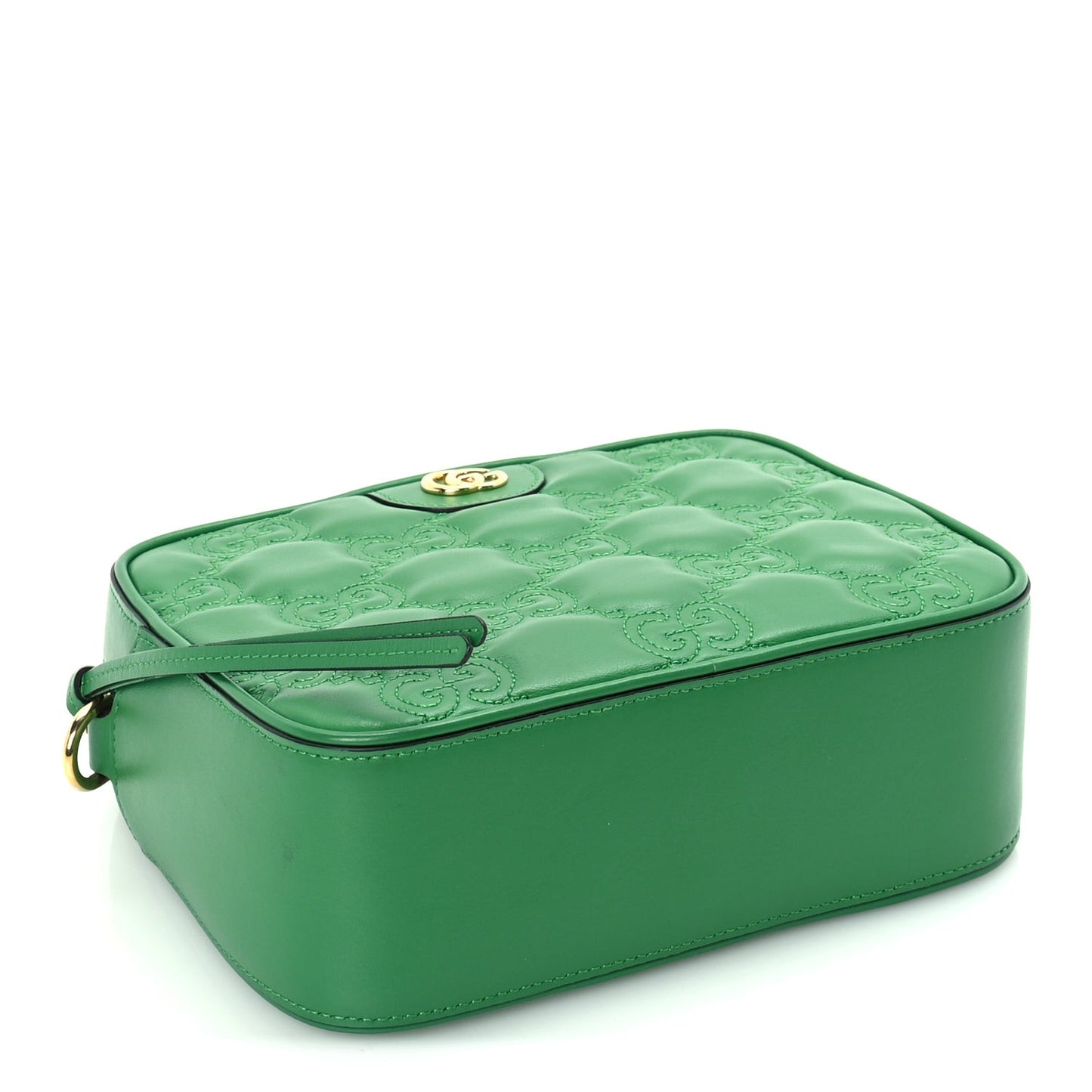 Calfskin GG Matelasse Shoulder Bag Spring Green