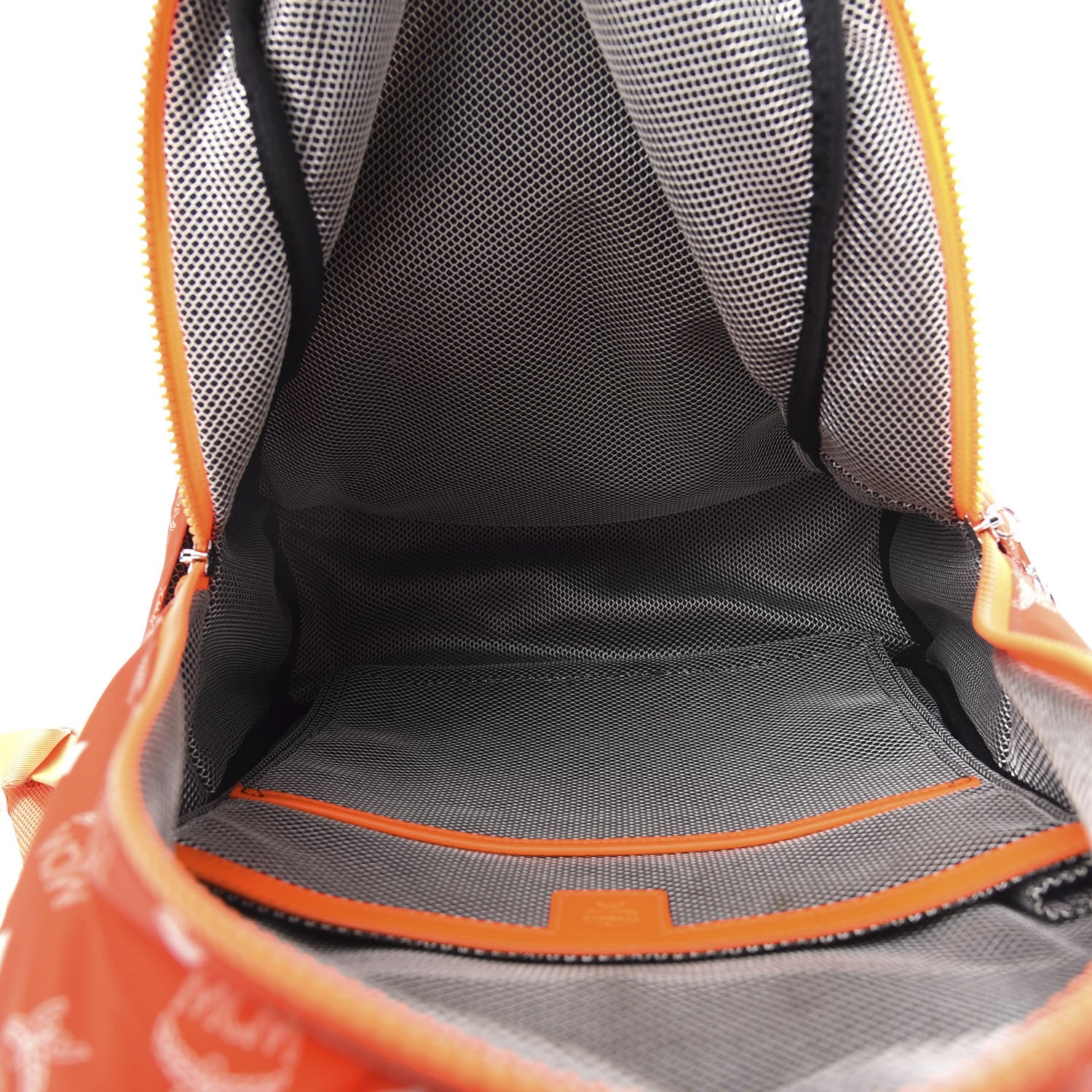 MCM Nylon Monogram Stark Classic Backpack Orange 4 of 8