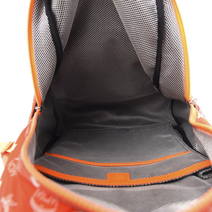 MCM Nylon Monogram Stark Classic Backpack Orange 4 of 8