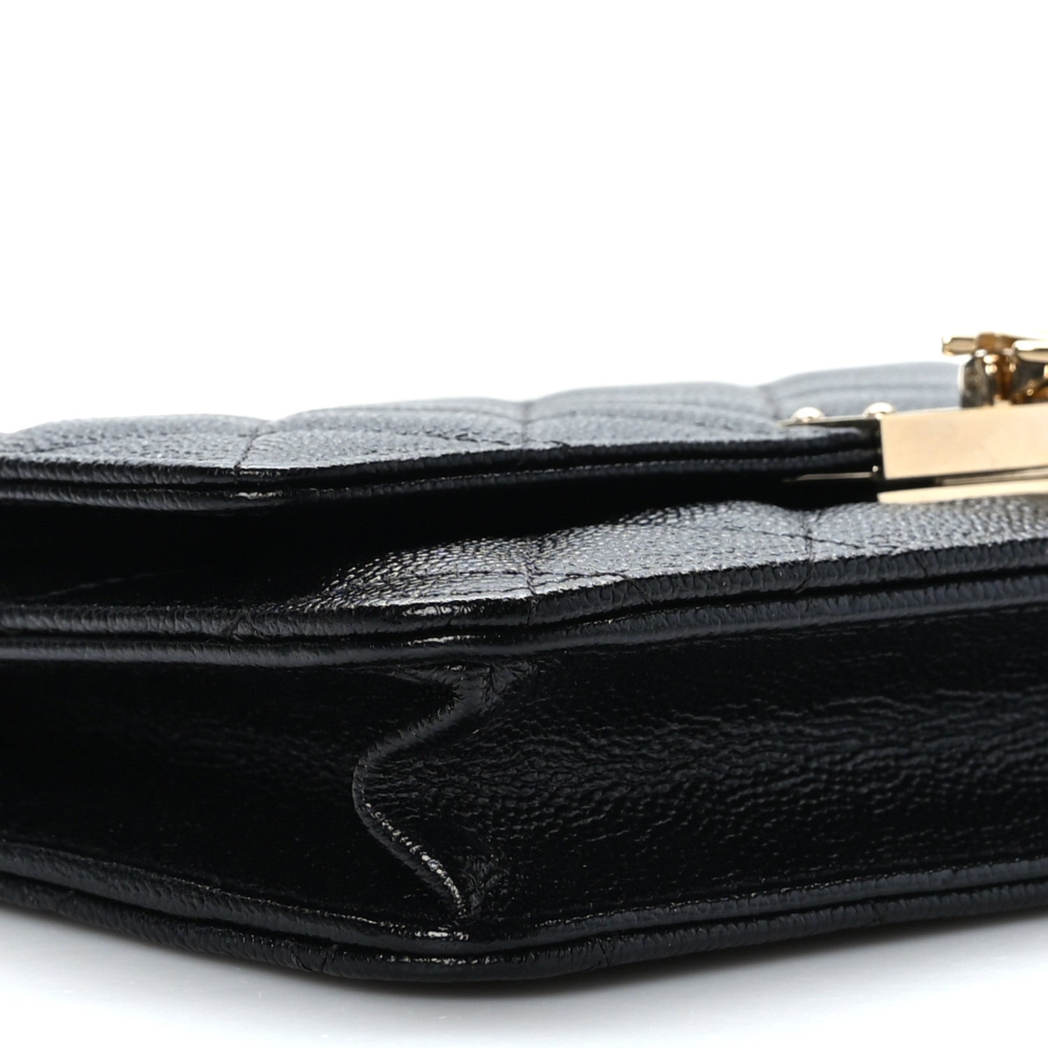 Chanel Caviar Quilted Golden Class Wallet On Chain WOC Black 9 of 10