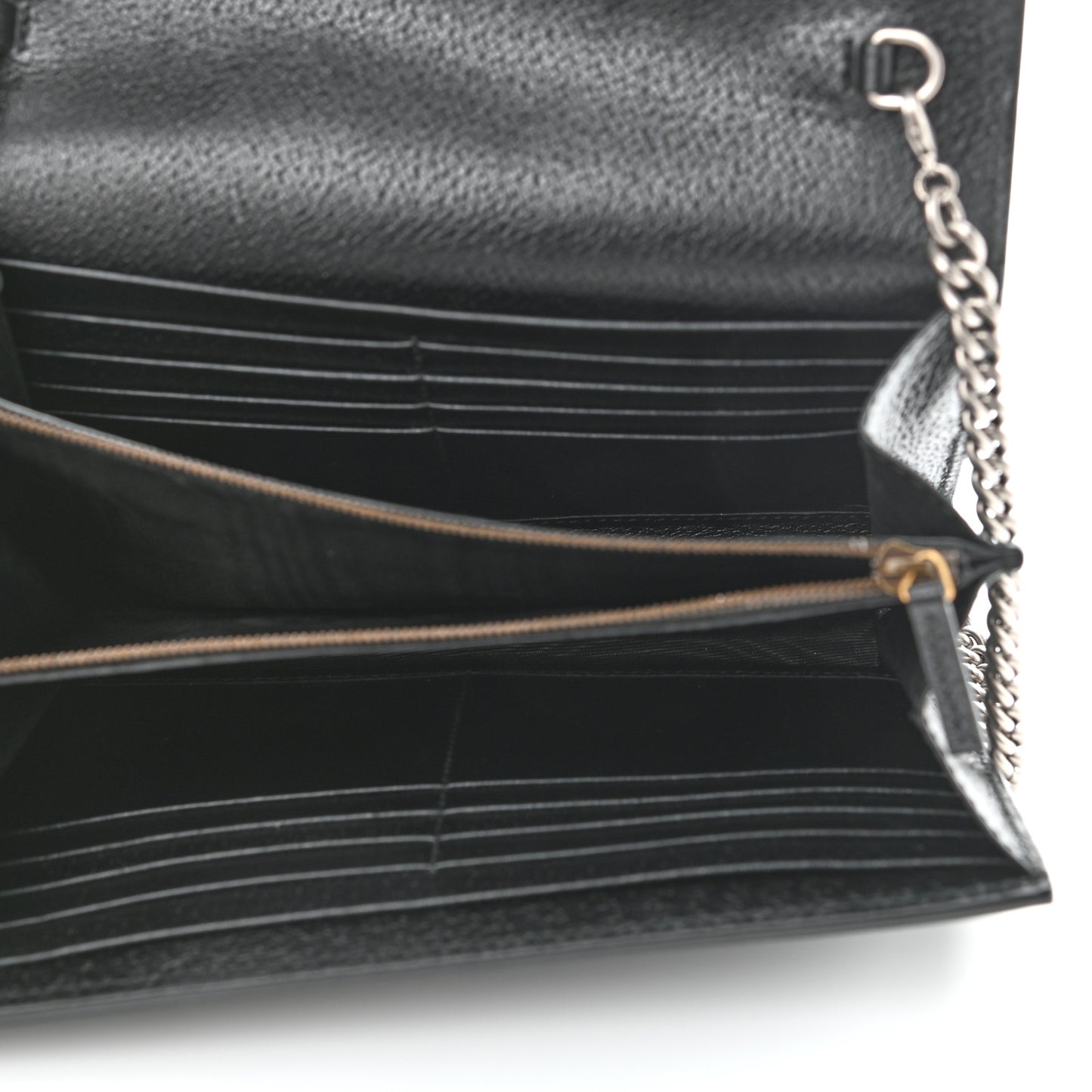 Calfskin Web Mini Dionysus Chain Wallet Black