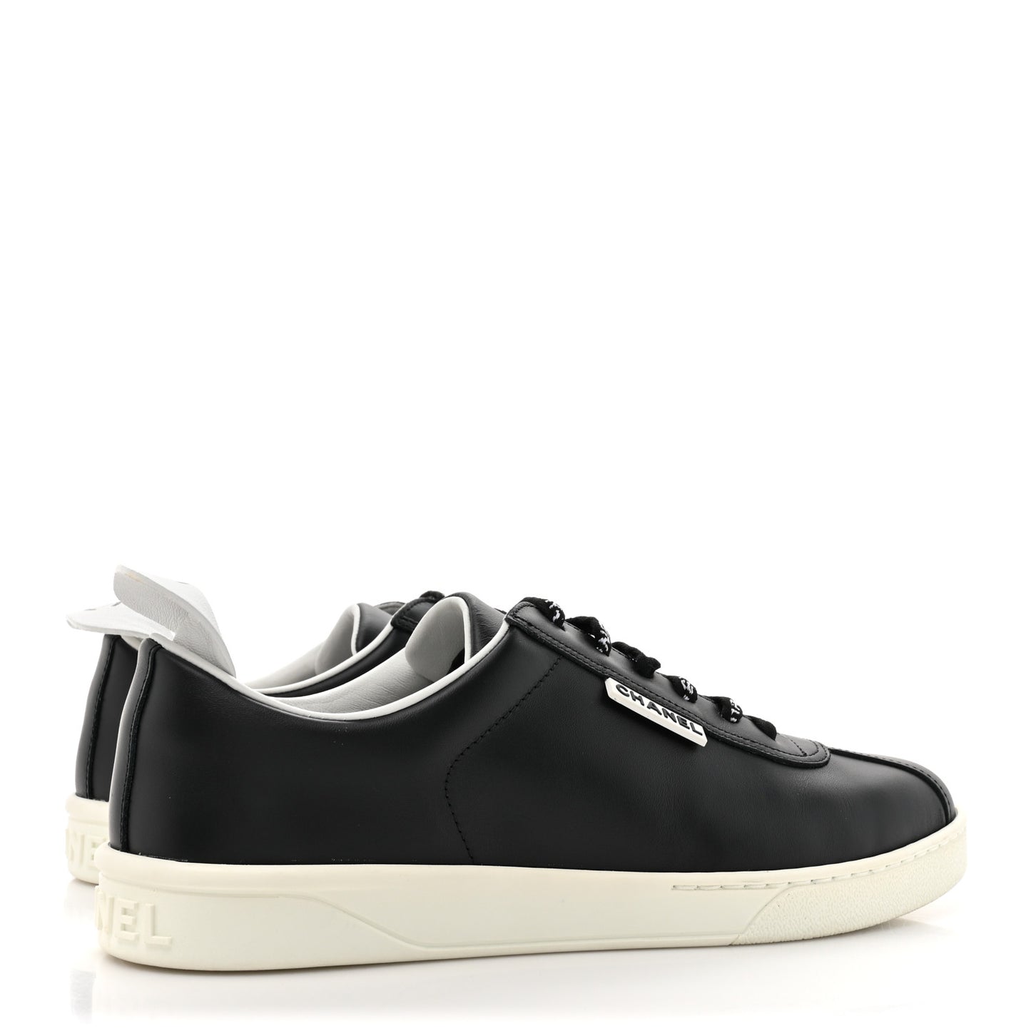 Calfskin CC Womens Sneakers 40 Black