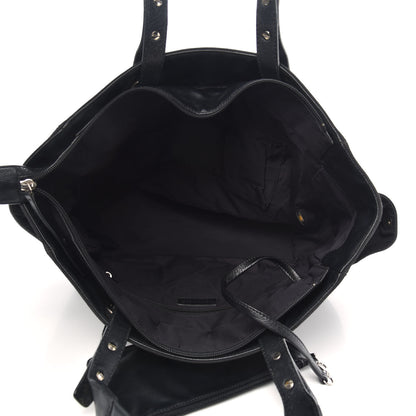 Chanel Coated Canvas Quilted Large Paris Biarritz Tote Black 5 of 11