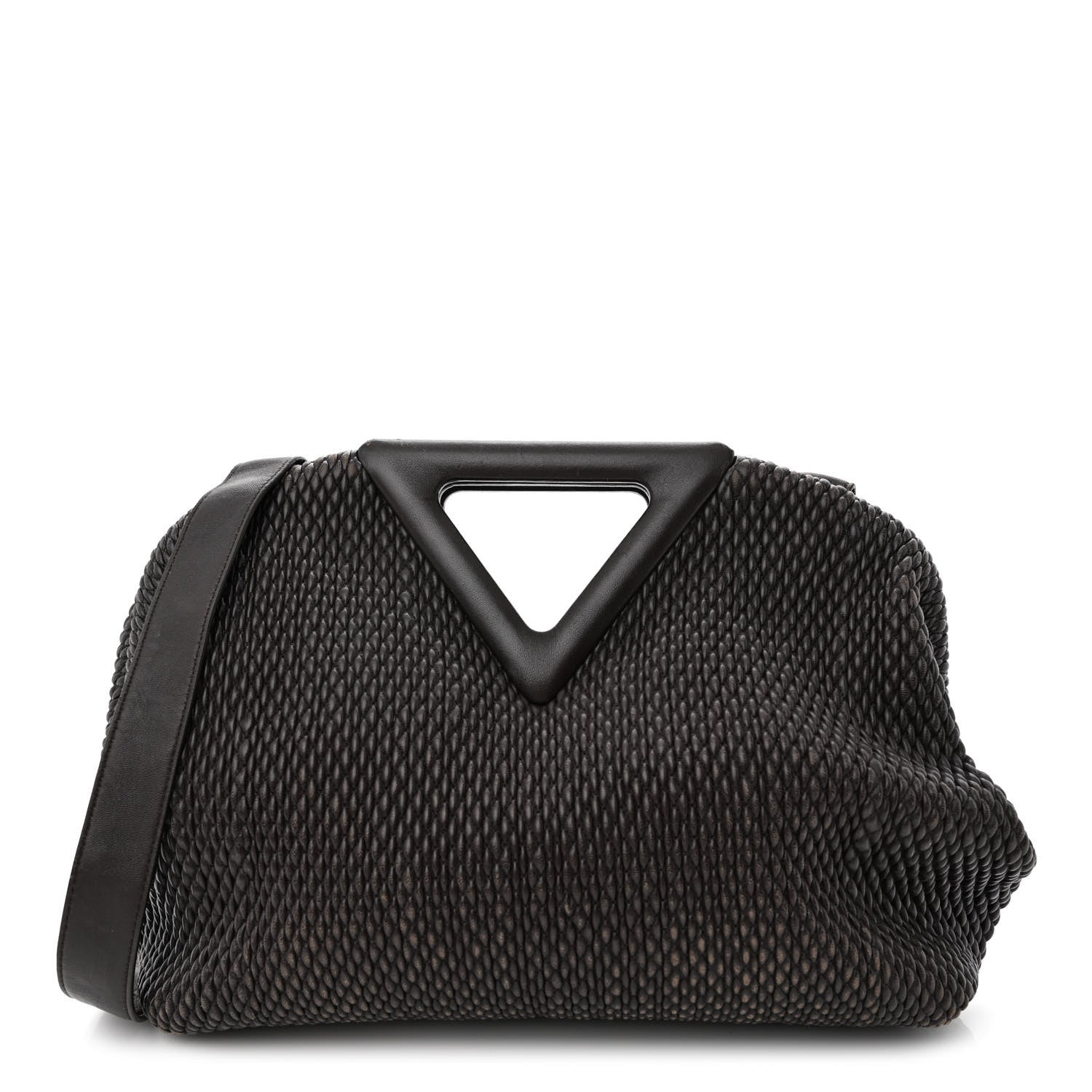 Bottega Veneta Lambskin Knit Medium The Point Triangle Bag Fondant 1 of 11