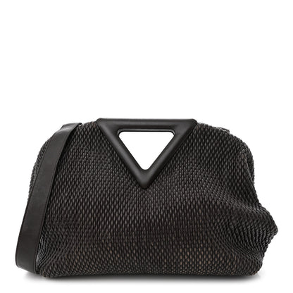Bottega Veneta Lambskin Knit Medium The Point Triangle Bag Fondant 1 of 11