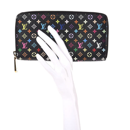 Louis Vuitton Monogram Multicolor Zippy Wallet Black Grenade 2 of 7