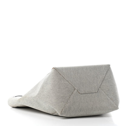 Celine Textured Canvas Small Belt Cabas Phantom Black White 4 of 9