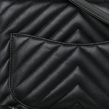 Chanel Calfskin Chevron Quilted Small Urban Spirit Backpack Black 12 of 14