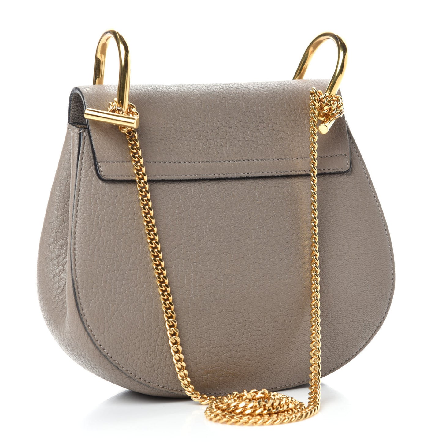 Grained Lambskin Mini Drew Shoulder Bag Motty Grey