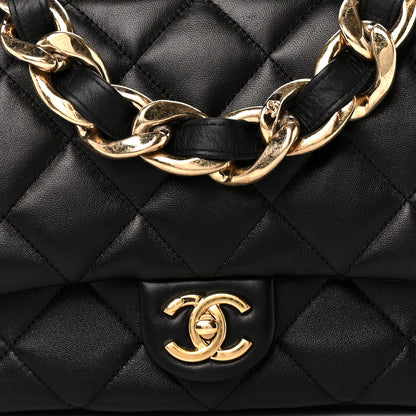 Chanel Lambskin Quilted Large CC Funky Town Flap Black 10 of 12