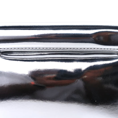 Jacquemus Metallic Patent Calfskin La Pochette Rond Carre  Silver 6 of 8
